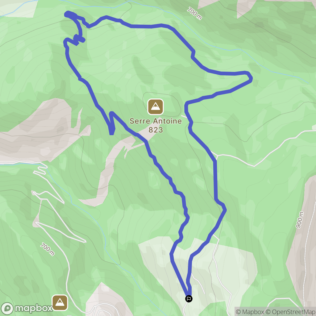 Mornans : carte du parcours de randonnée - France