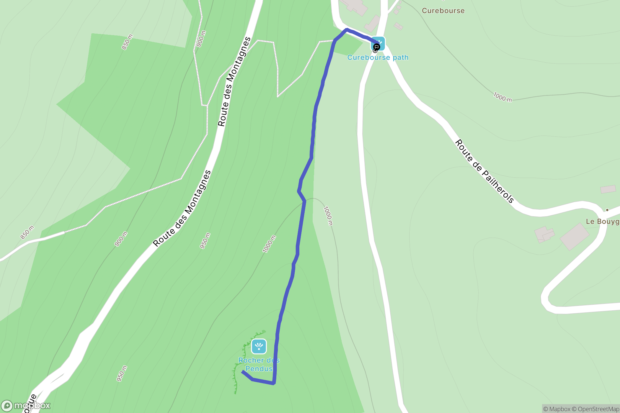 Saint-Clément : carte du parcours de randonnée - France