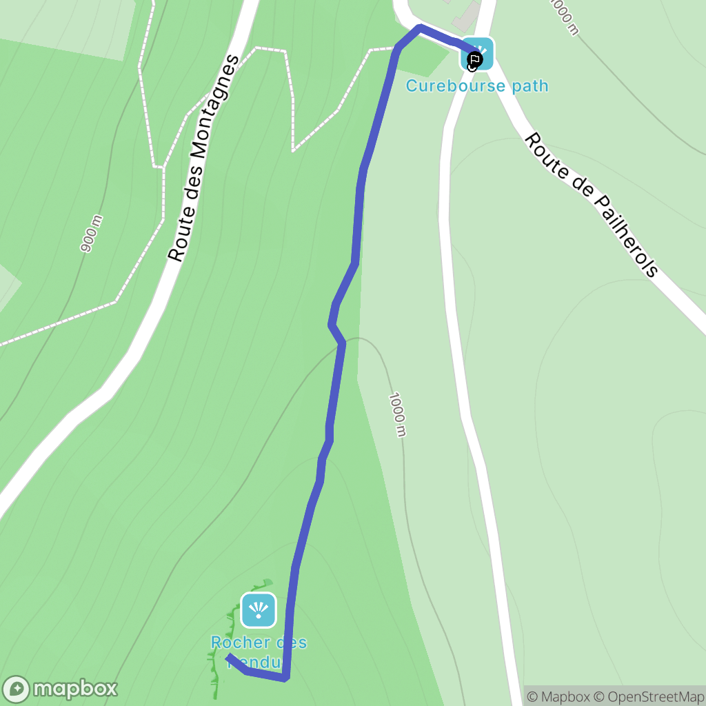 Saint-Clément : carte du parcours de randonnée - France