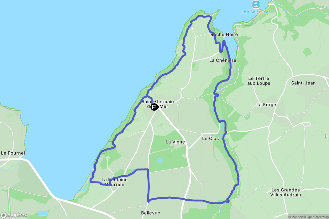 Matignon : carte du parcours de randonnée - France
