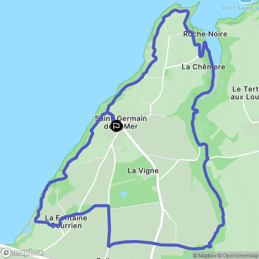 Matignon : carte du parcours de randonnée - France