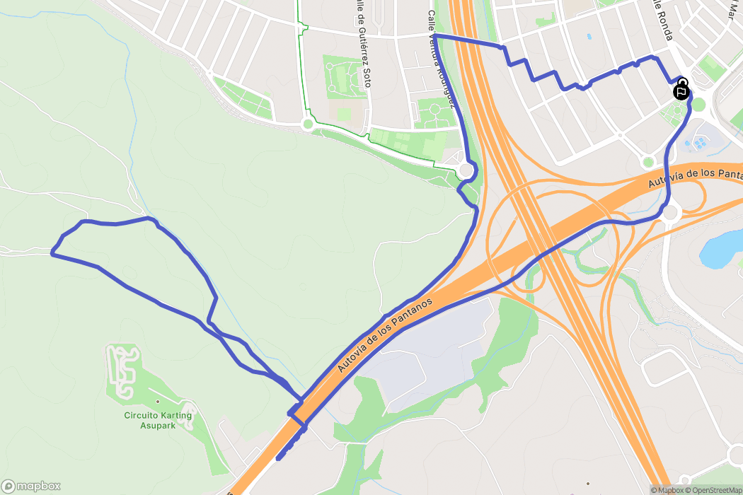 Boadilla del Monte : carte du parcours de randonnée - Spain