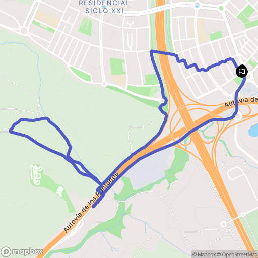 Boadilla del Monte : carte du parcours de randonnée - Spain