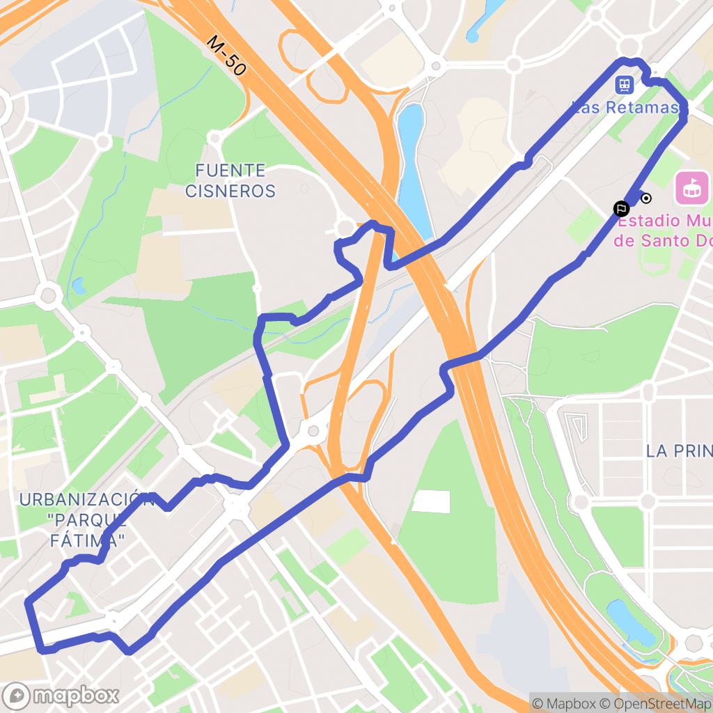 Alcorcón : carte du parcours de randonnée - Spain