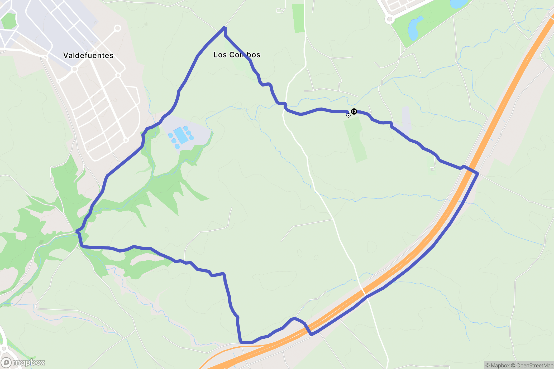 Móstoles : carte du parcours de randonnée - Spain