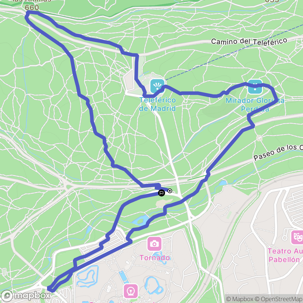 Madrid : carte du parcours de randonnée - Spain