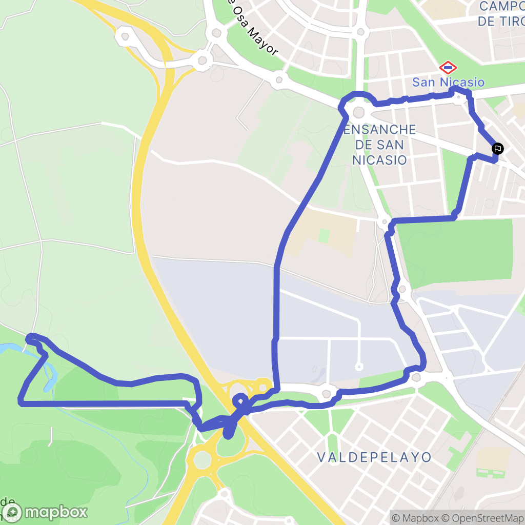 Leganés : carte du parcours de randonnée - Spain