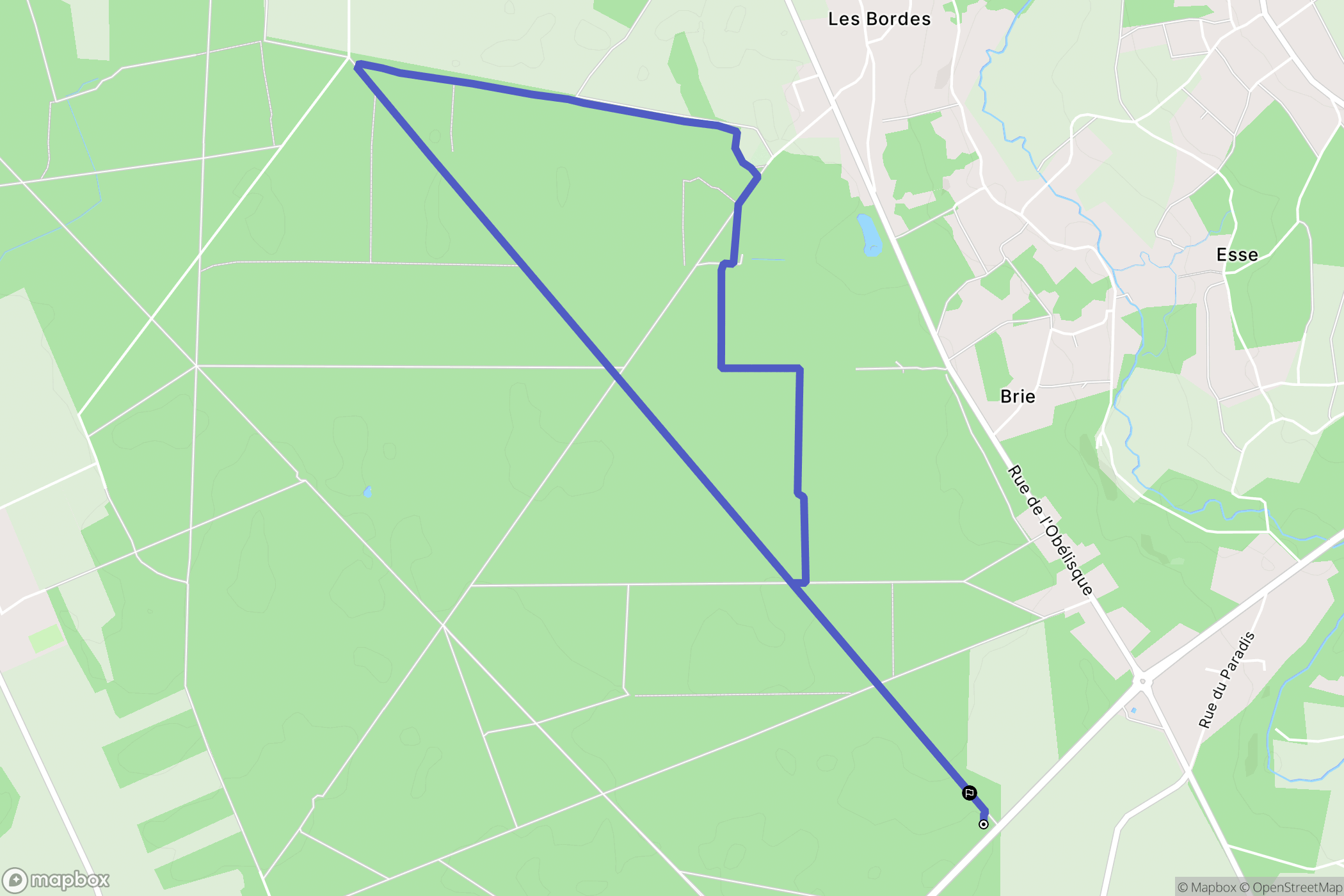 Faremoutiers : carte du parcours de randonnée - France
