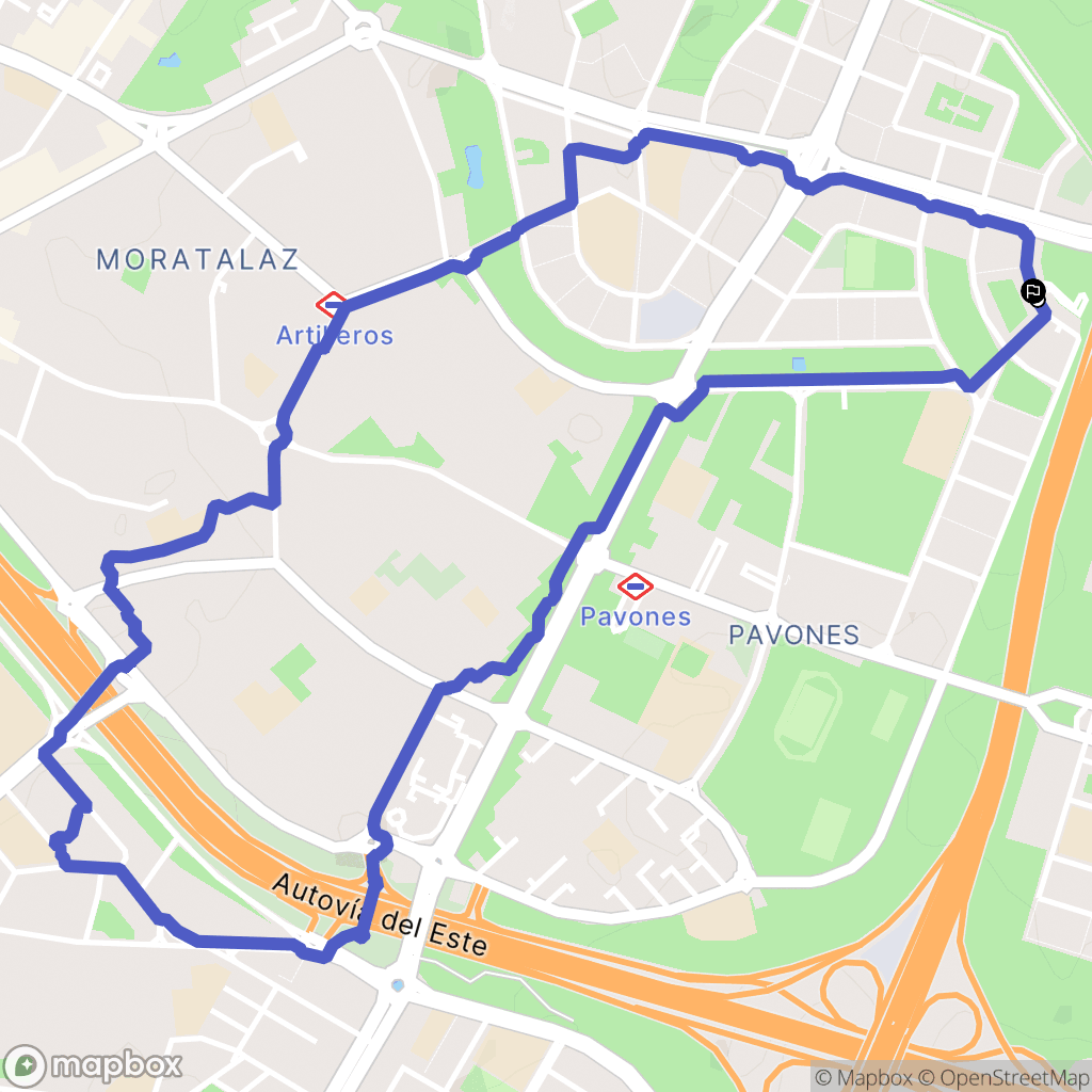 Madrid : carte du parcours de randonnée - Spain