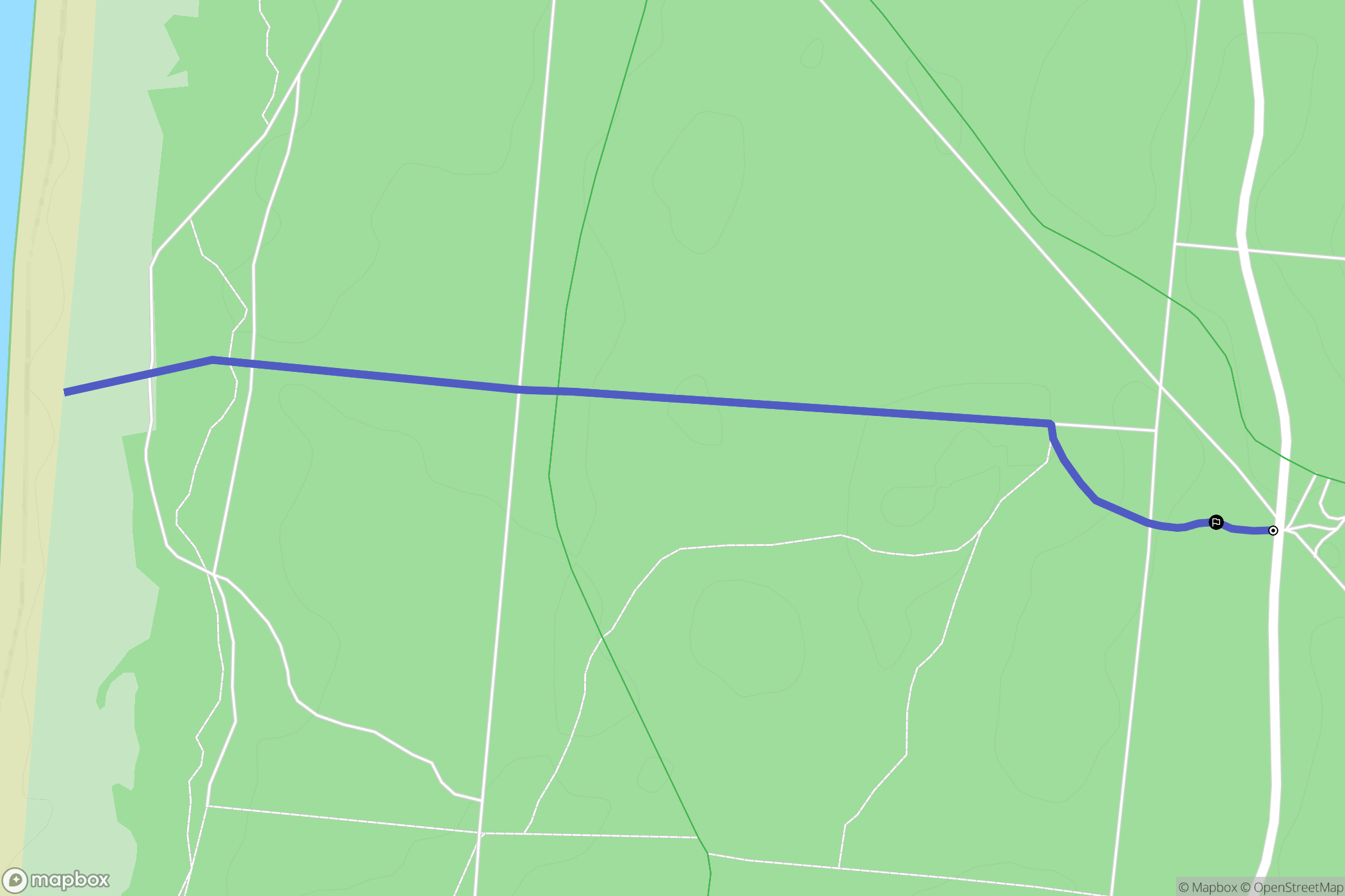 Lacanau : carte du parcours de randonnée - France
