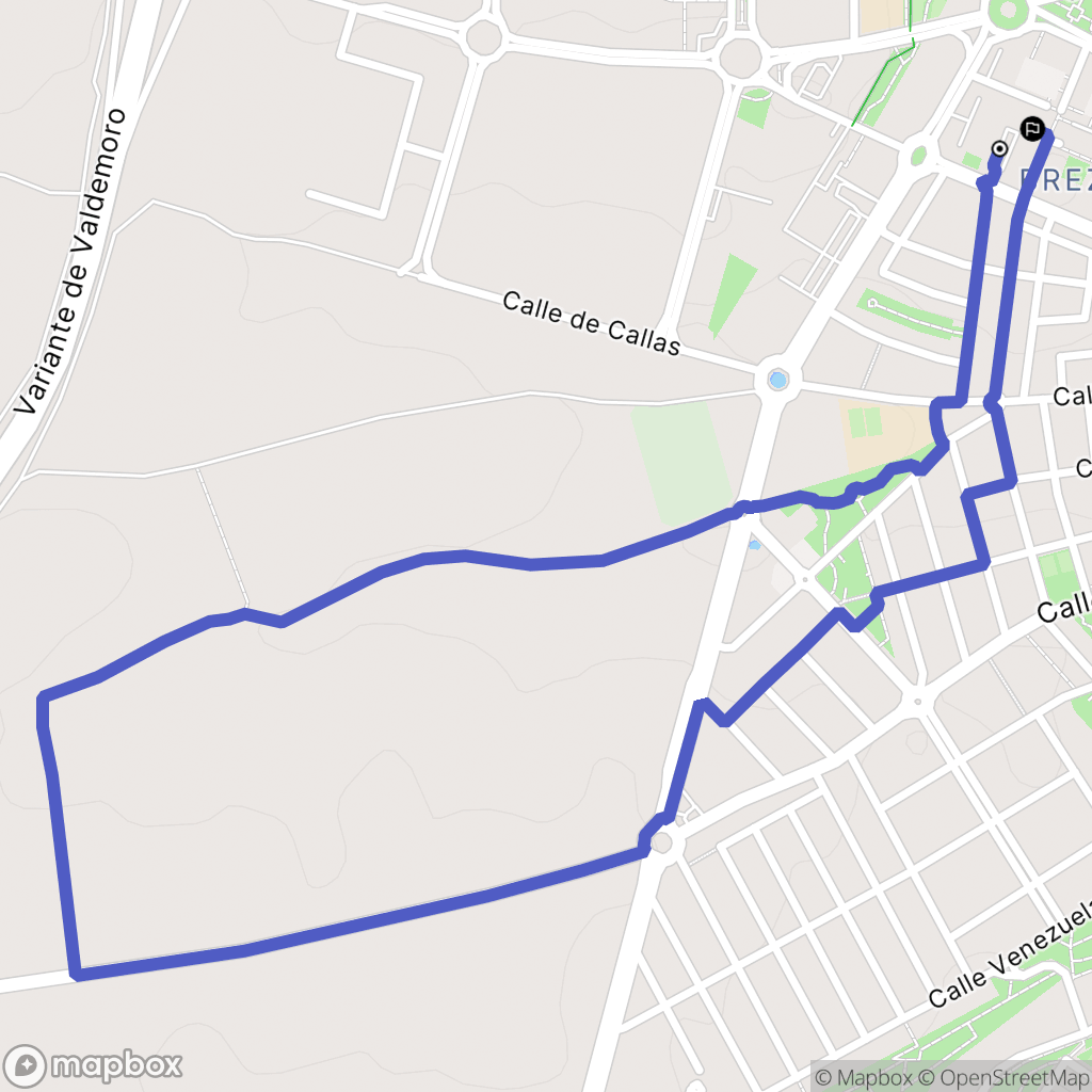 Valdemoro : carte du parcours de randonnée - Spain