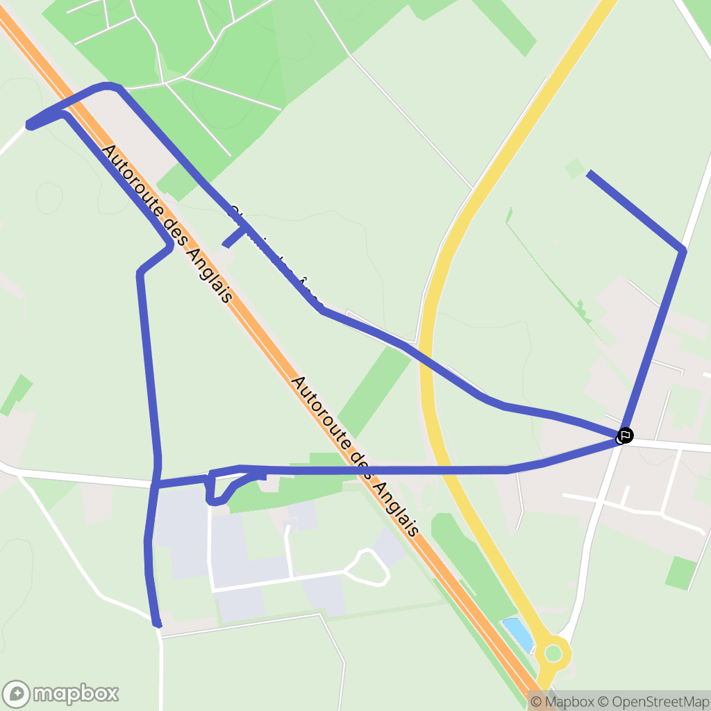 Thélus : carte du parcours de randonnée - France