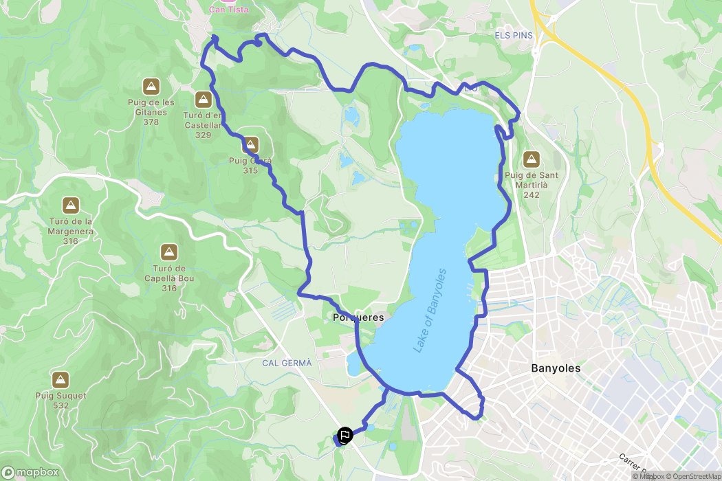 Porqueras : carte du parcours de randonnée - Spain