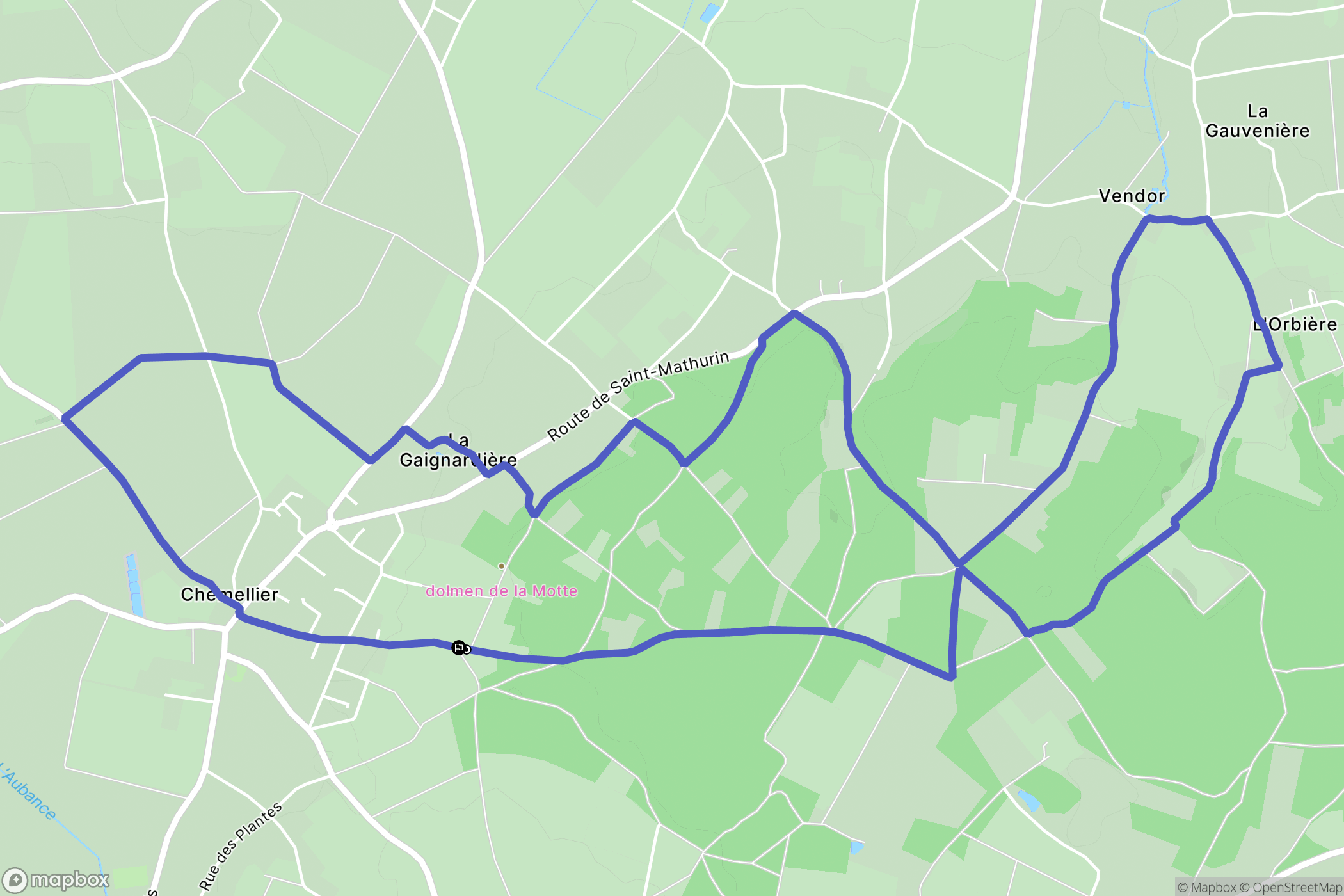 Brissac Loire Aubance : carte du parcours de randonnée - France