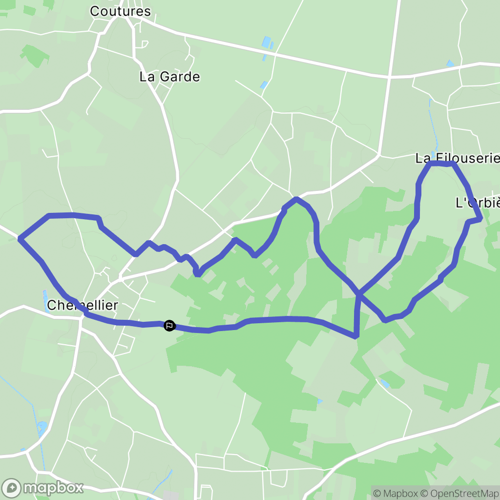 Brissac Loire Aubance : carte du parcours de randonnée - France