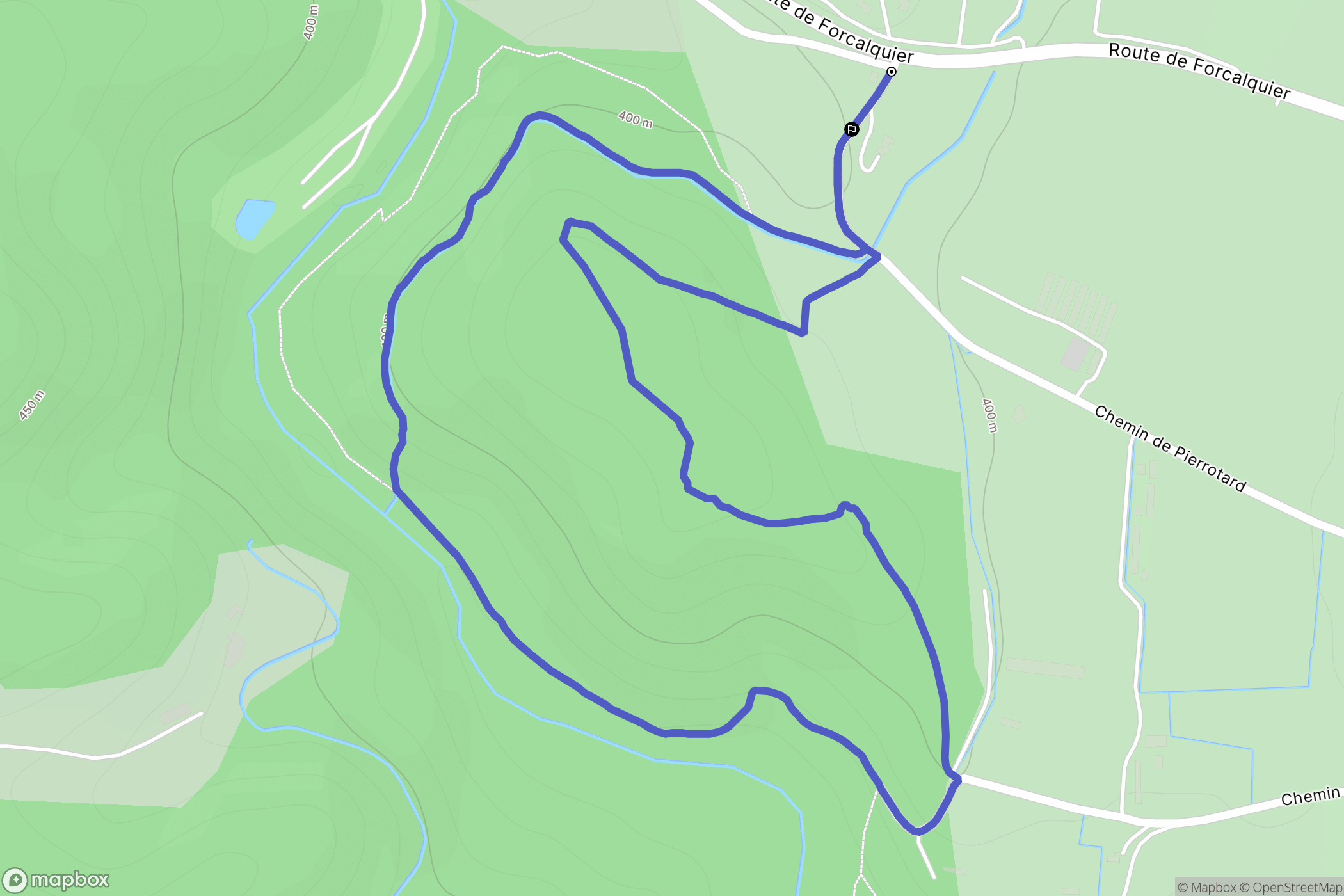 La Brillanne : carte du parcours de randonnée - France