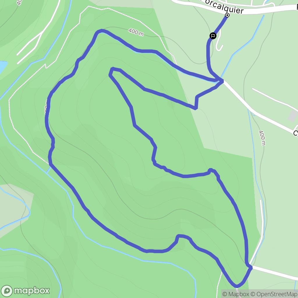 La Brillanne : carte du parcours de randonnée - France