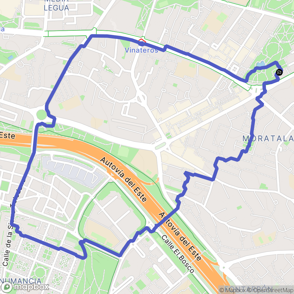 Madrid : carte du parcours de randonnée - Spain