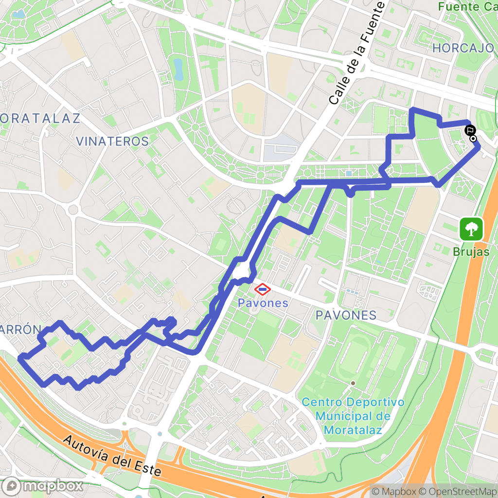 Madrid : carte du parcours de randonnée - Spain
