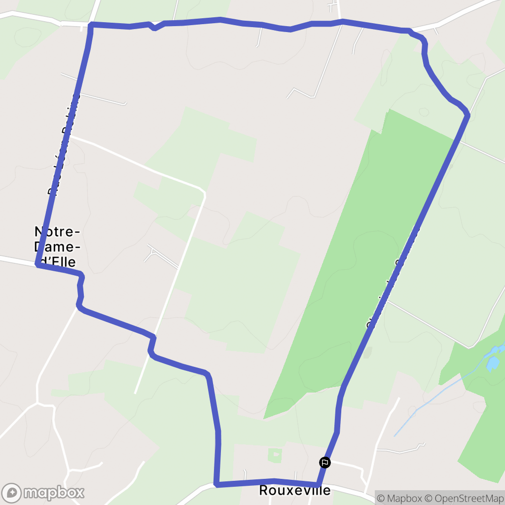 Saint-Jean-d'Elle : carte du parcours de randonnée - France