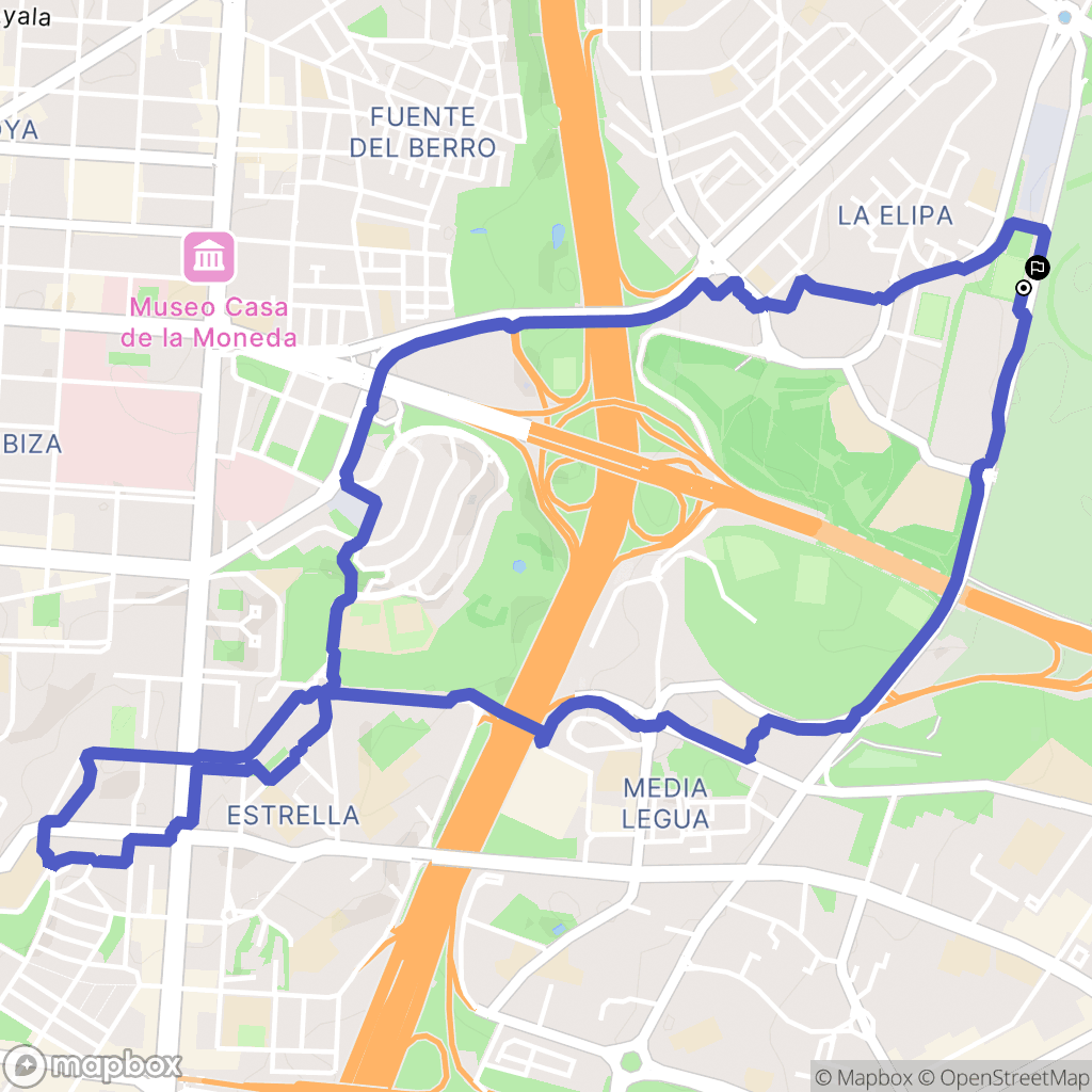 Madrid : carte du parcours de randonnée - Spain