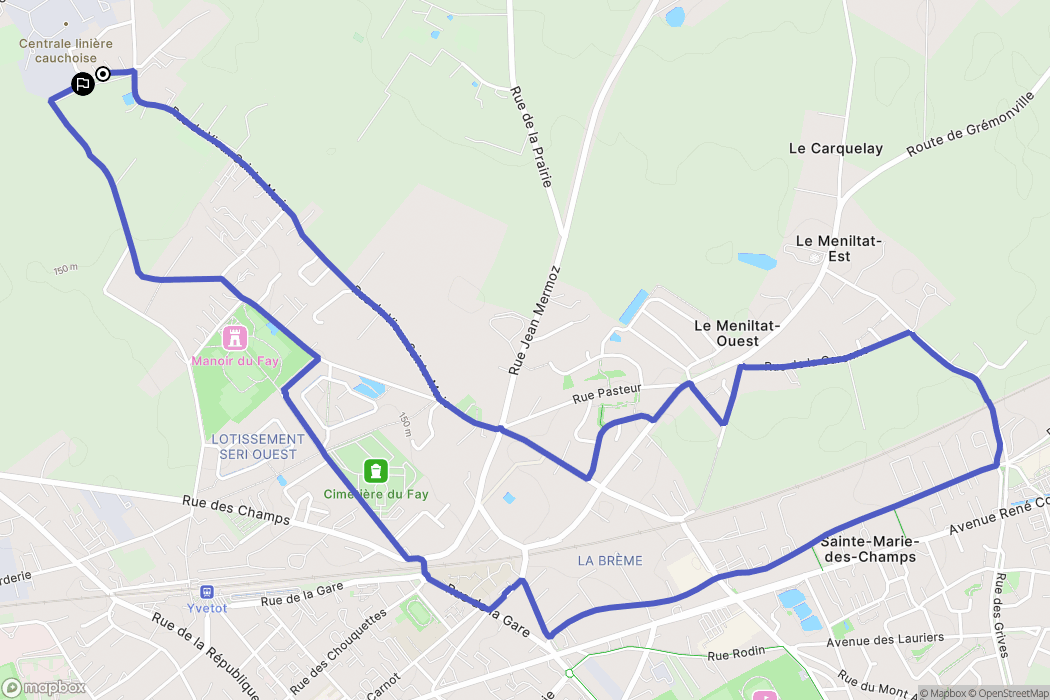 Baons-le-Comte : carte du parcours de randonnée - France