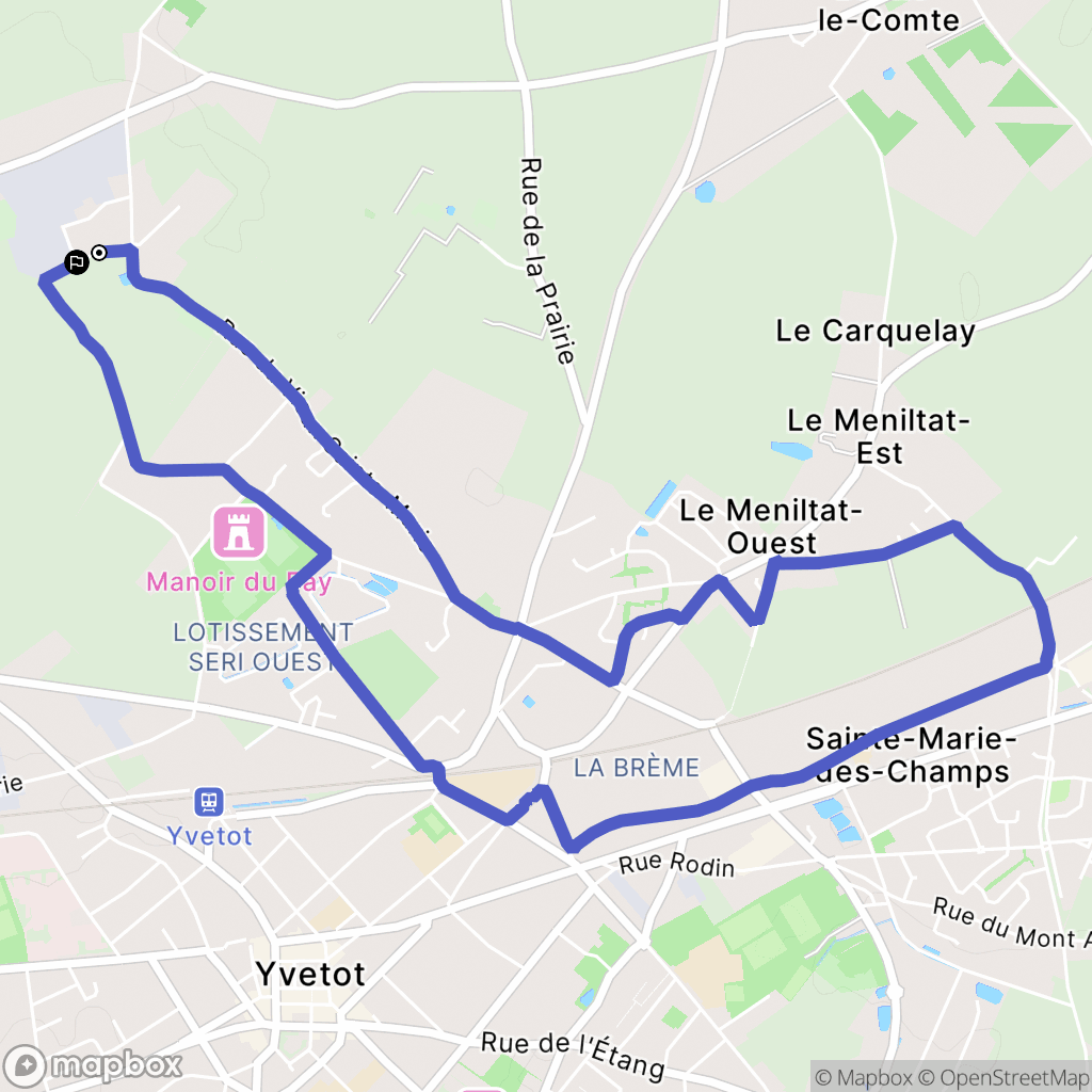 Baons-le-Comte : carte du parcours de randonnée - France