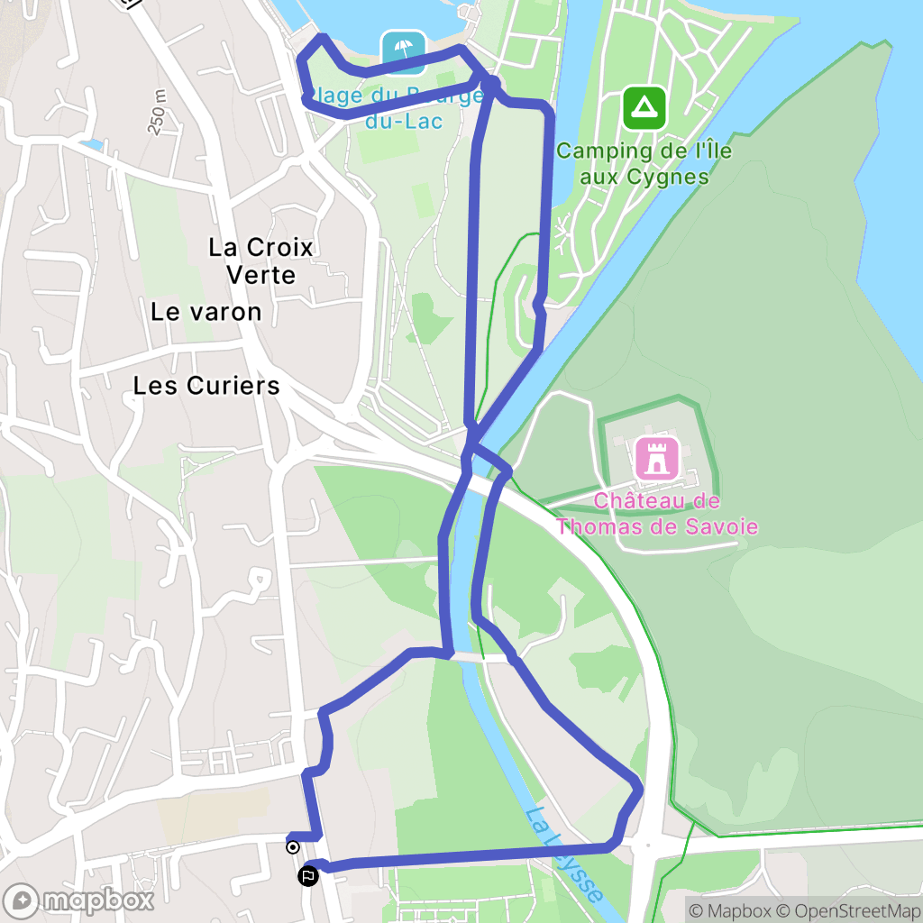 Le Bourget-du-Lac : carte du parcours de randonnée - France