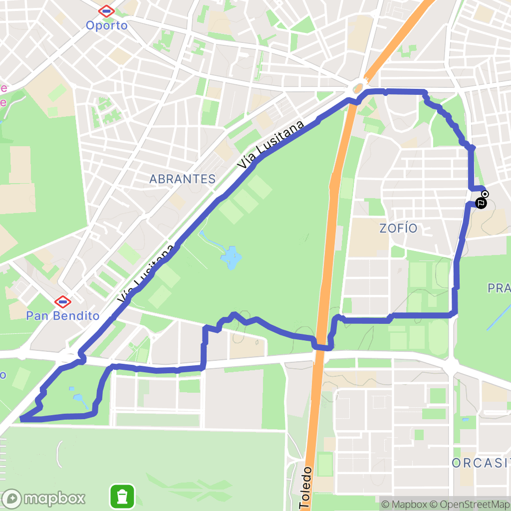 Madrid : carte du parcours de randonnée - Spain