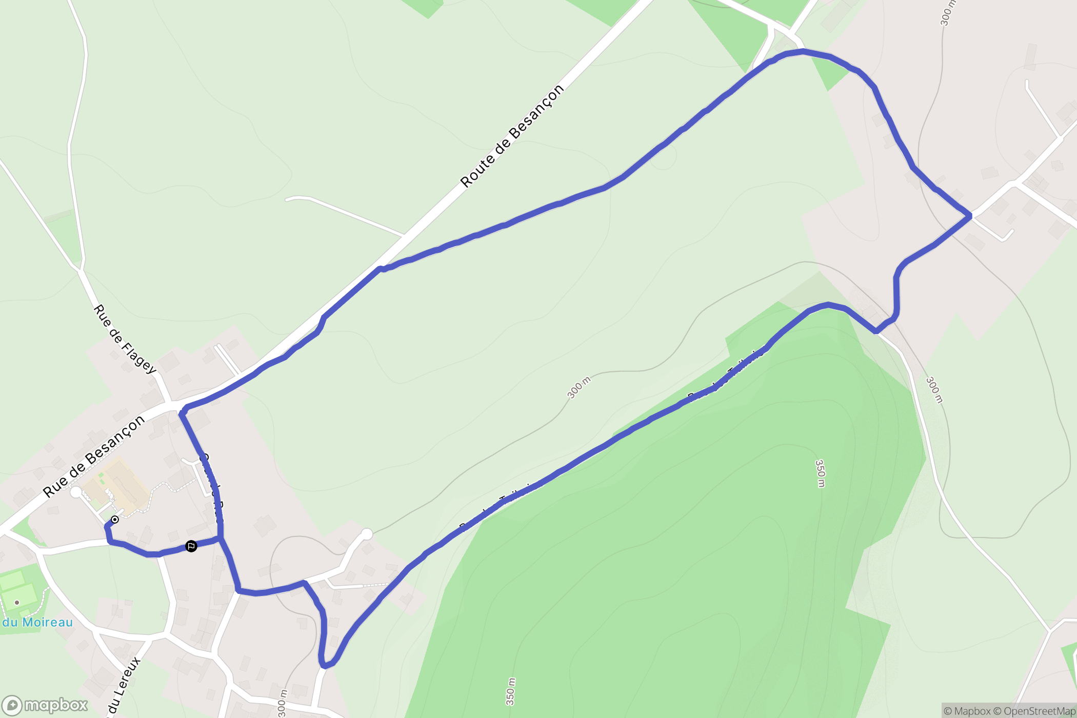 La Tour-de-Sçay : carte du parcours de randonnée - France