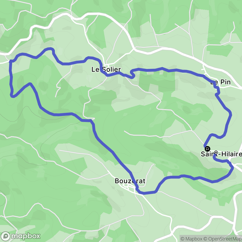Saint-Hilaire : carte du parcours de randonnée - France