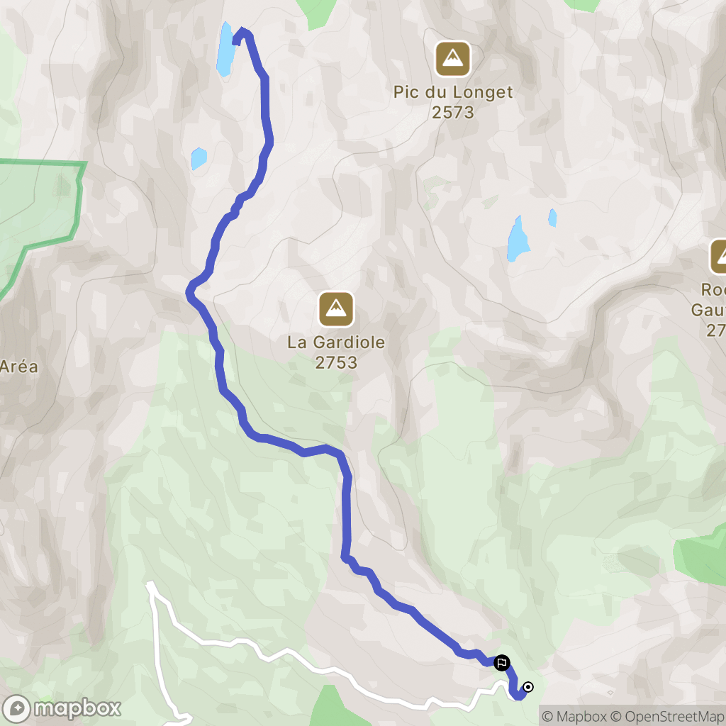 Saint-Chaffrey : carte du parcours de randonnée - France