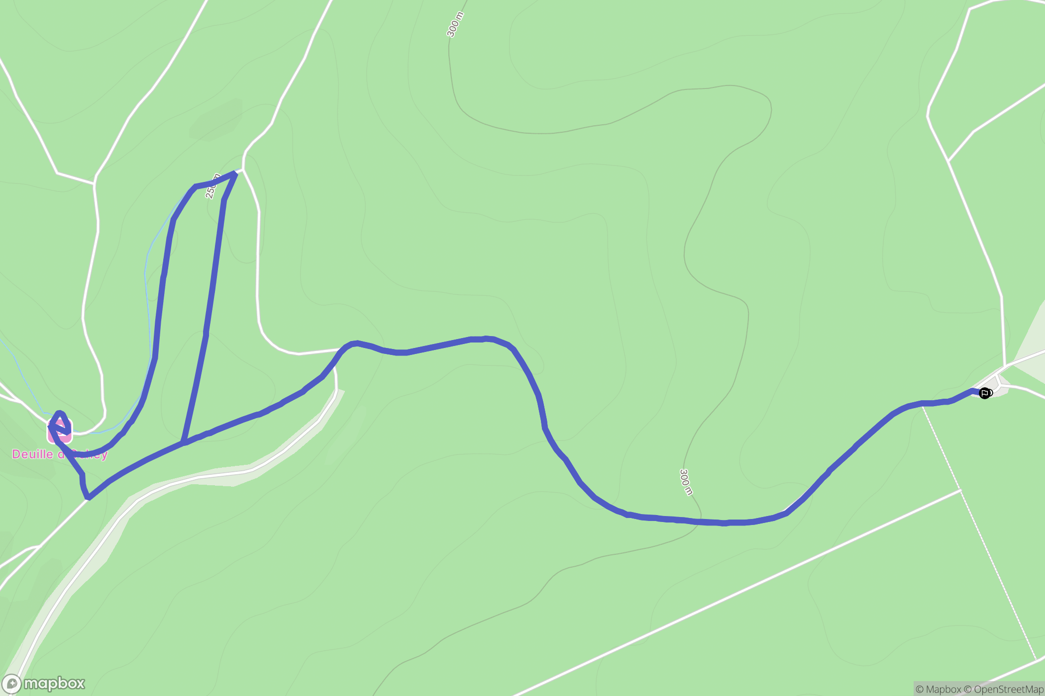 Ochey : carte du parcours de randonnée - France