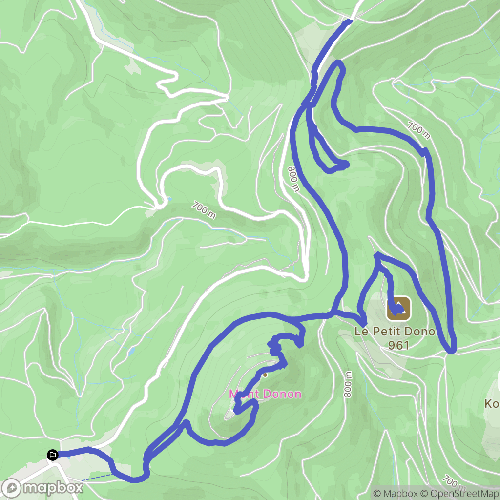Grandfontaine : carte du parcours de randonnée - France