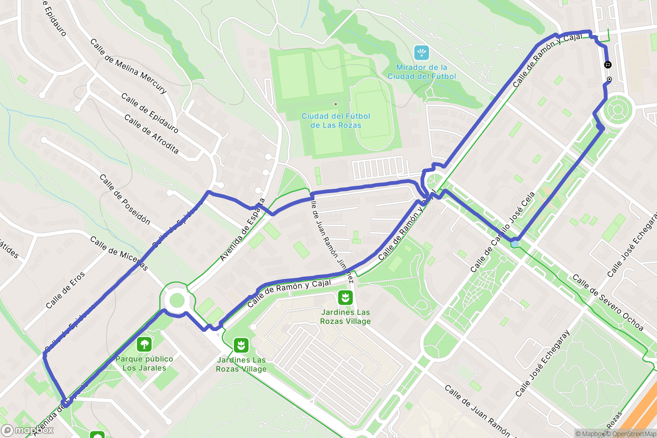 Las Rozas de Madrid : carte du parcours de randonnée - Spain