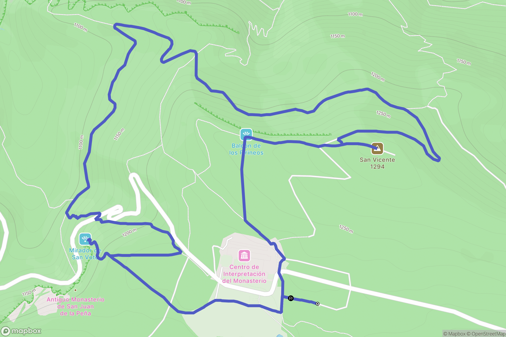 Botaya : carte du parcours de randonnée - Spain