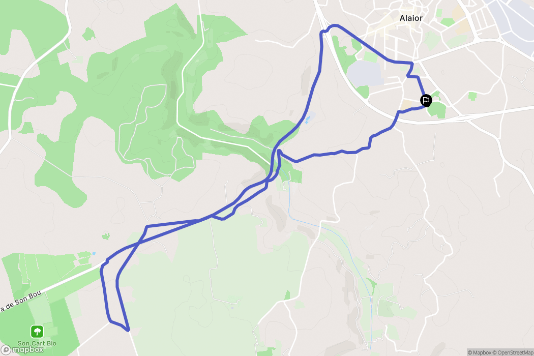 Alaior : carte du parcours de randonnée - Spain