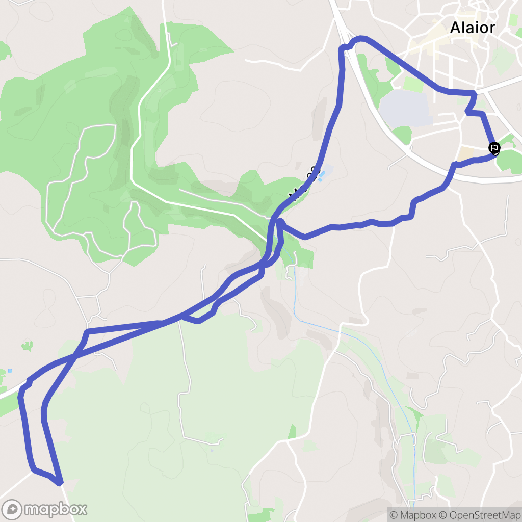 Alaior : carte du parcours de randonnée - Spain