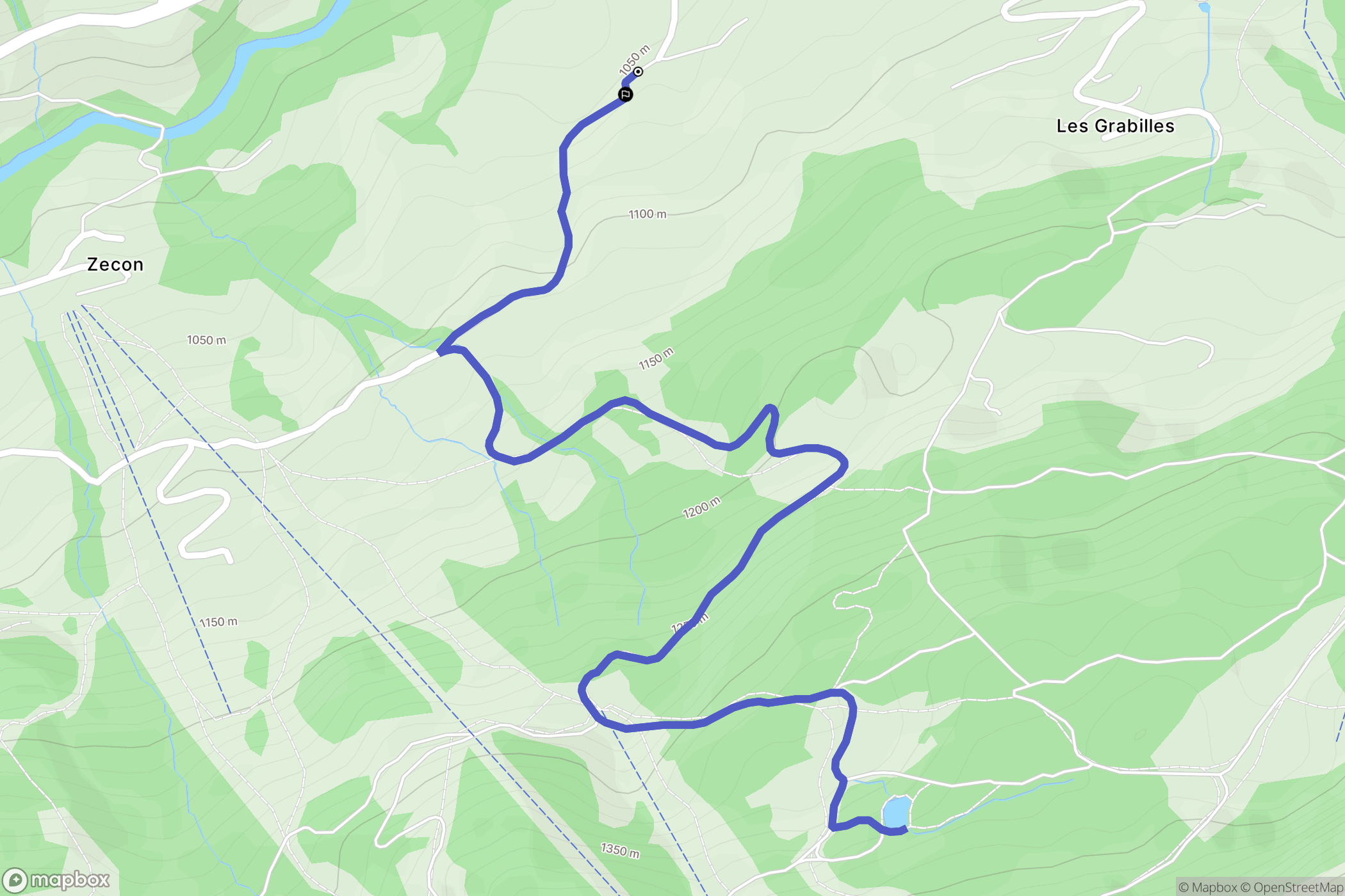 Praz-sur-Arly : carte du parcours de randonnée - France