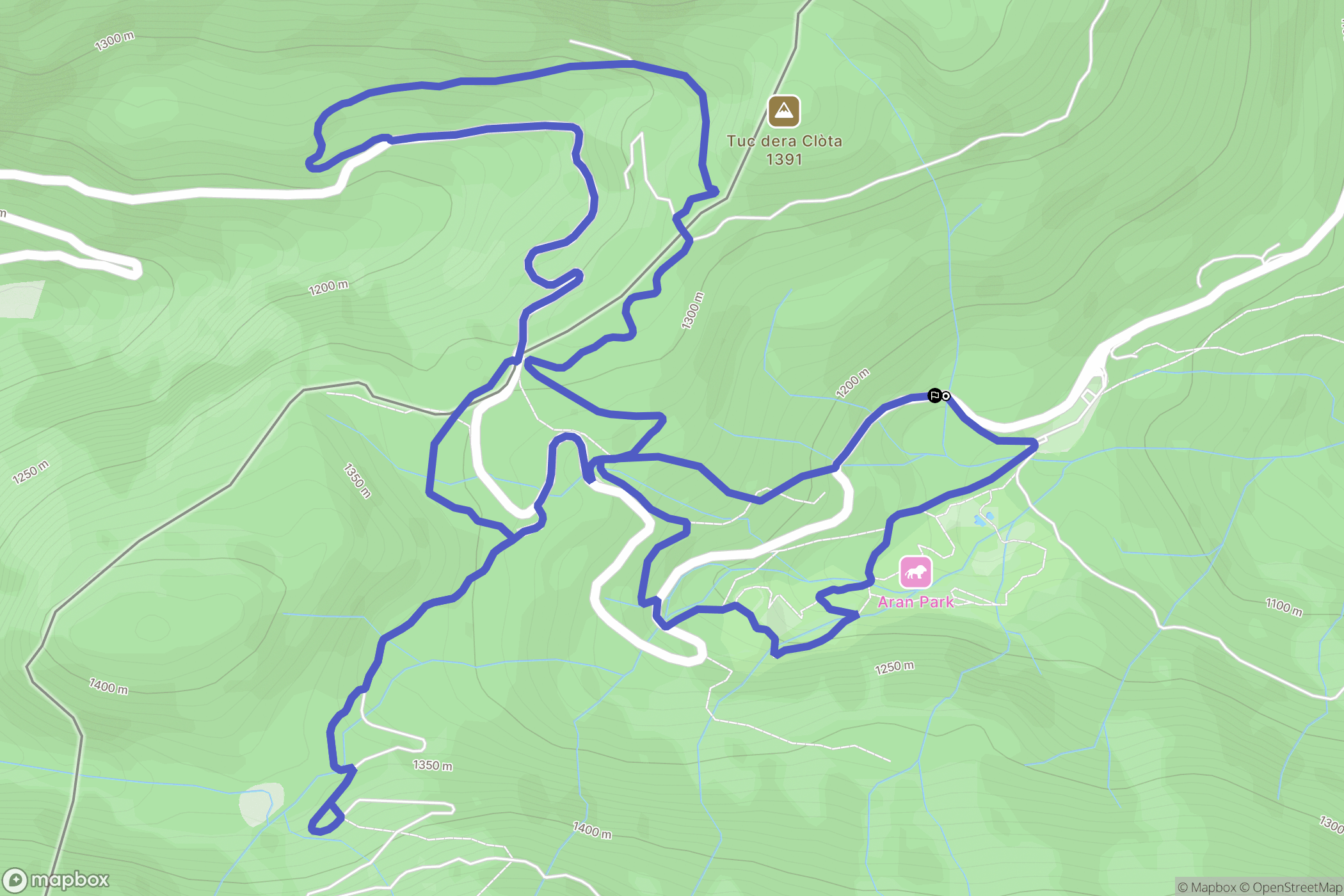 Bossòst : carte du parcours de randonnée - Spain
