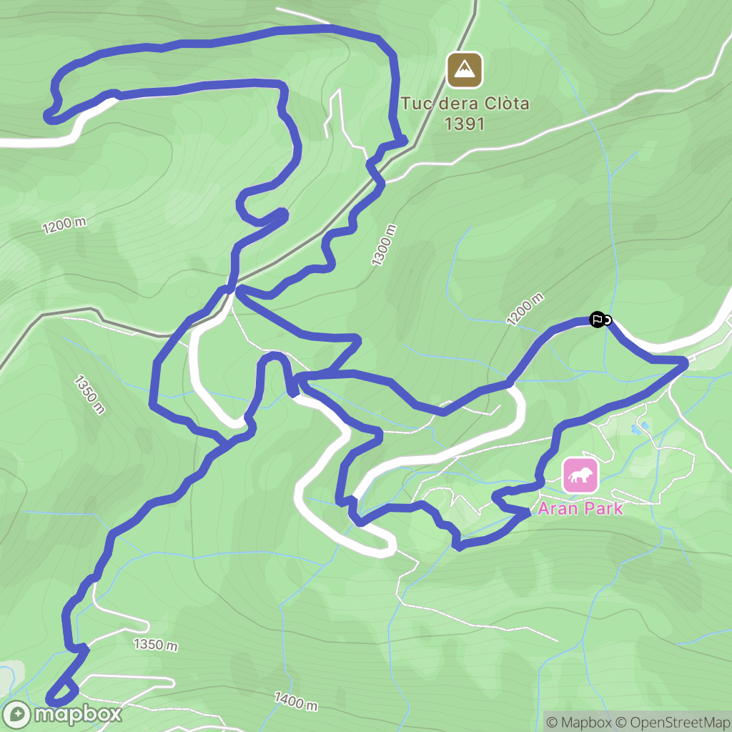 Bossòst : carte du parcours de randonnée - Spain