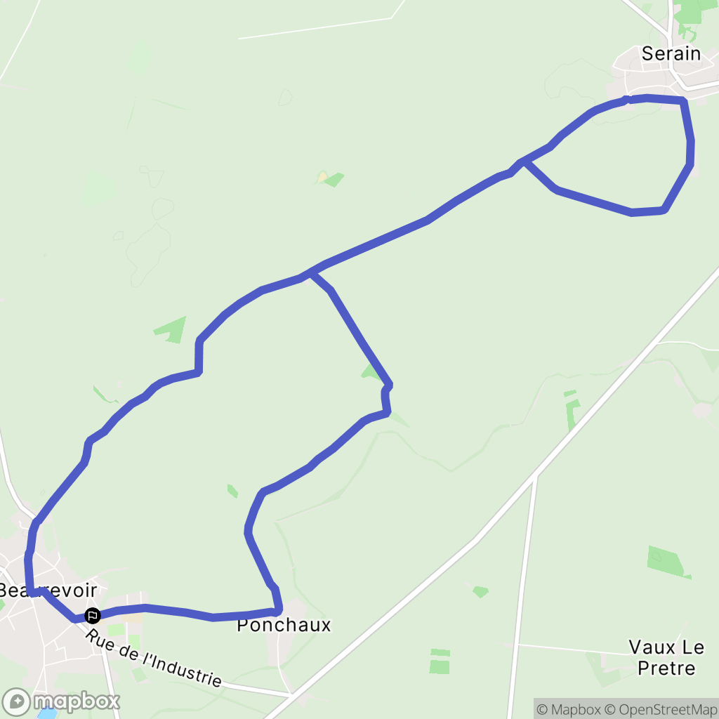 Beaurevoir : carte du parcours de randonnée - France