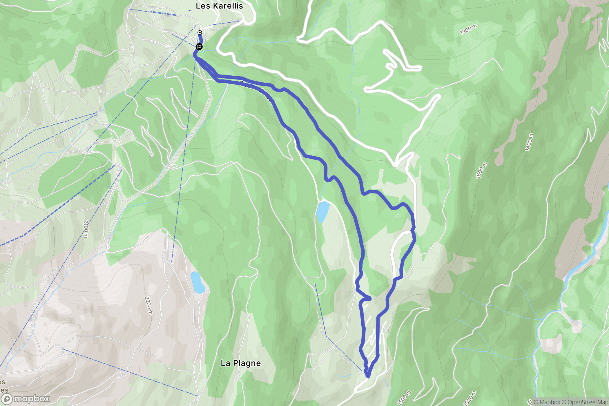 Montricher-Albanne : carte du parcours de randonnée - France