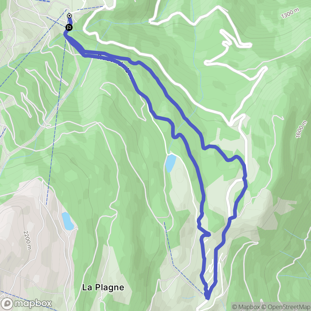 Montricher-Albanne : carte du parcours de randonnée - France