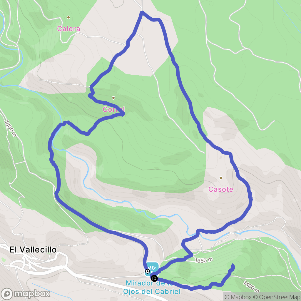 El Vallecillo : carte du parcours de randonnée - Spain