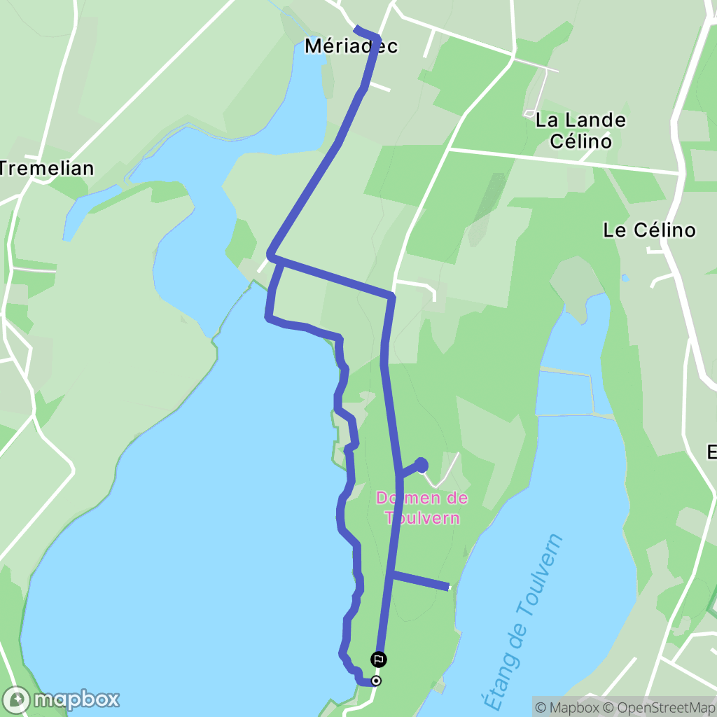 Baden : carte du parcours de randonnée - France