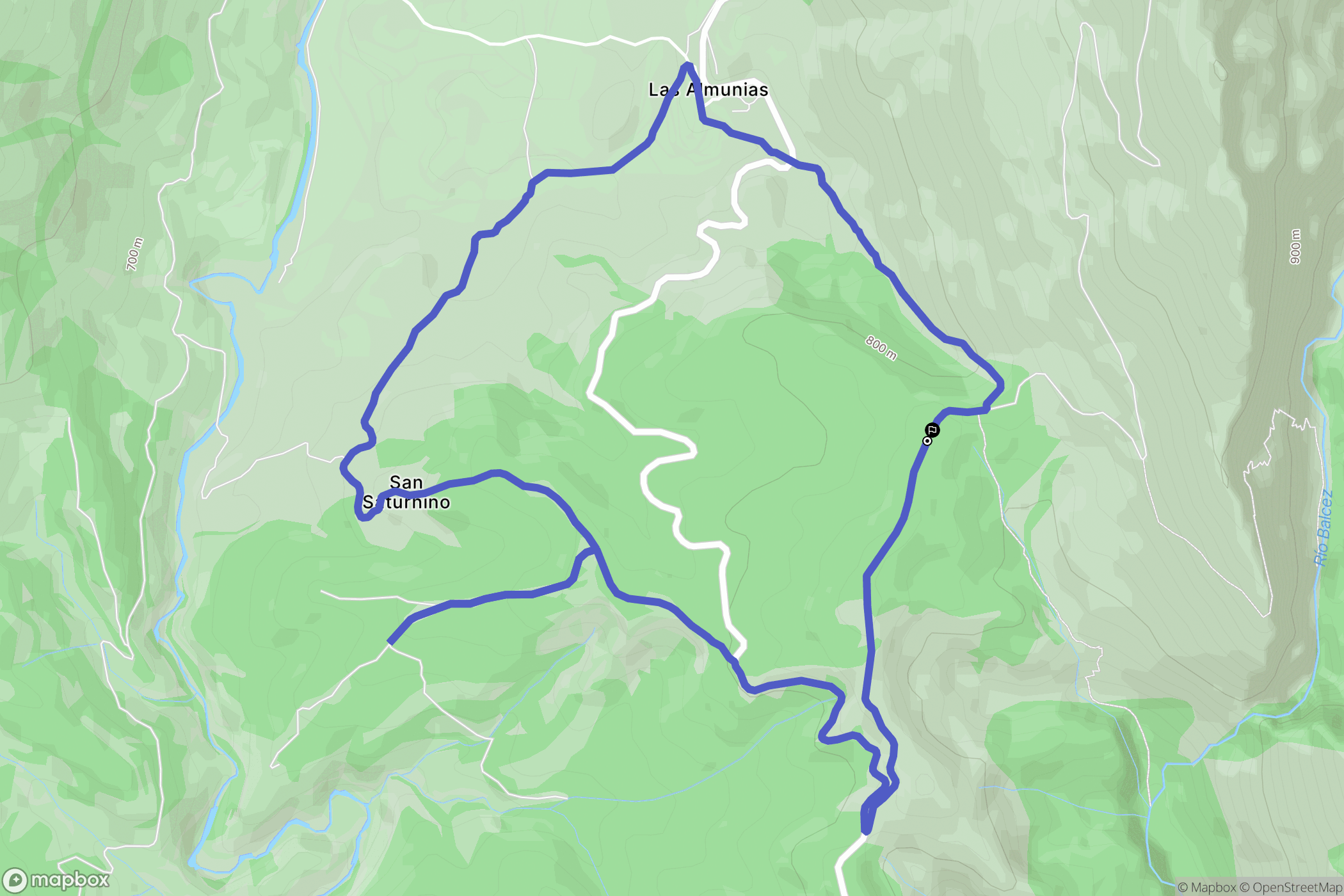 Las Almunias : carte du parcours de randonnée - Spain
