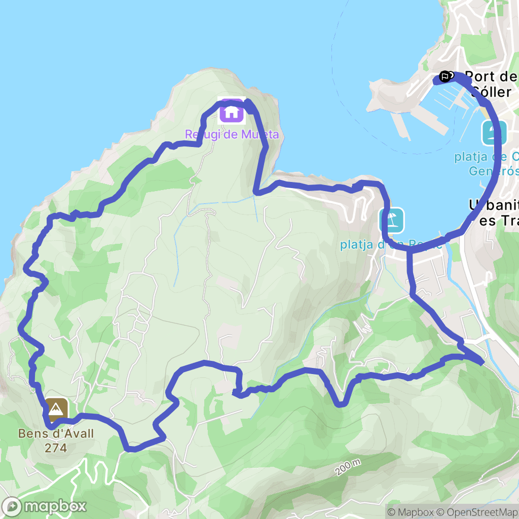 El Port : carte du parcours de randonnée - Spain