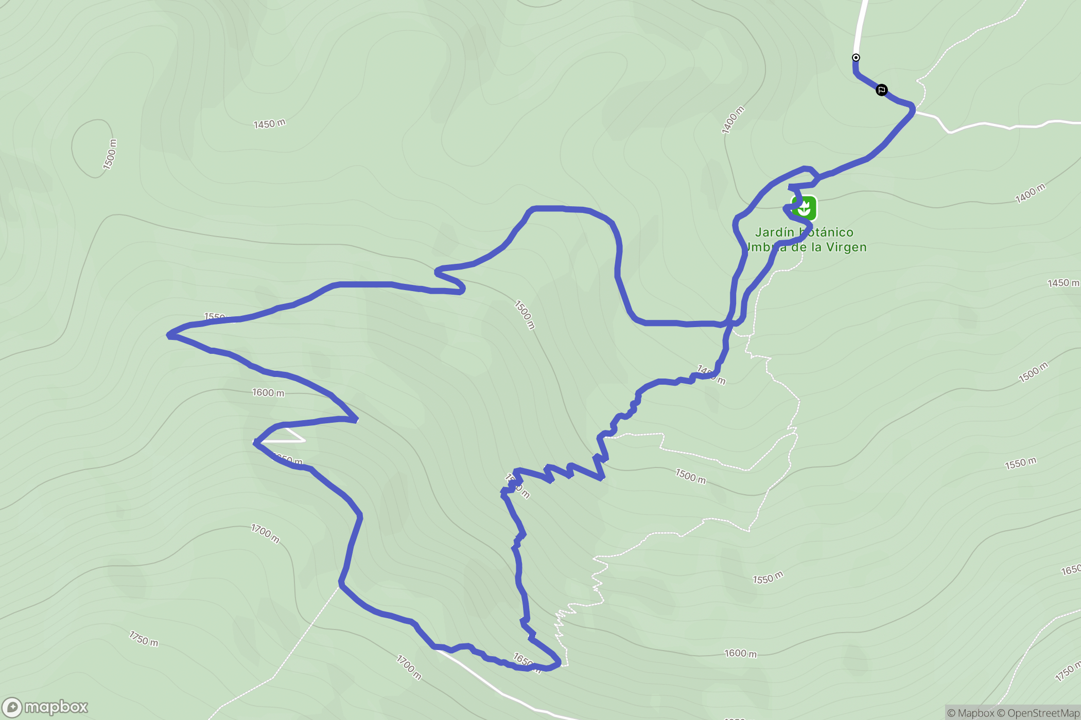 María : carte du parcours de randonnée - Spain
