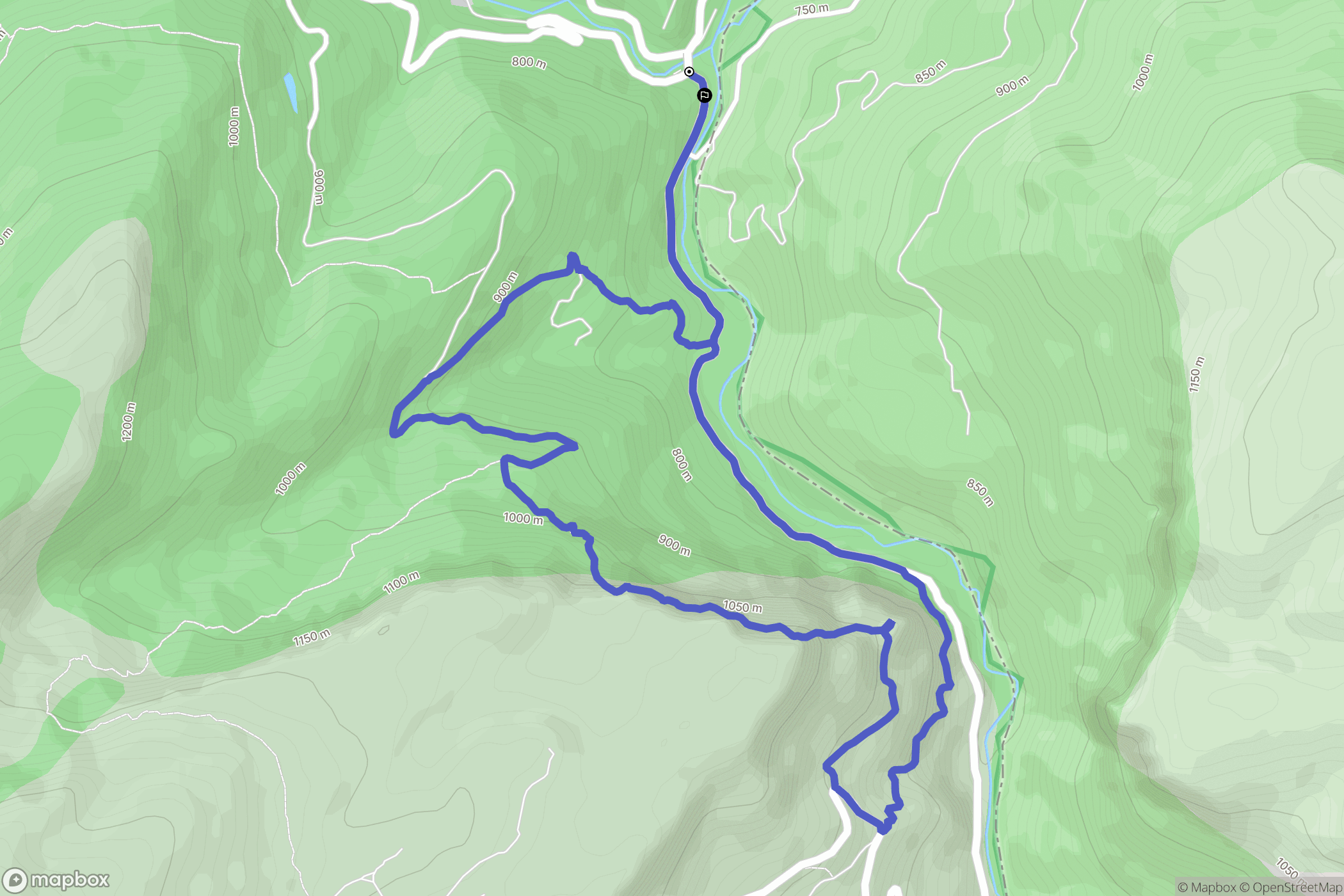 Las Juntas : carte du parcours de randonnée - Spain